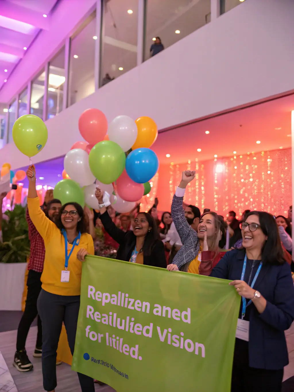 An image depicting a startup launch event, with enthusiastic attendees and positive media coverage, symbolizing successful startup promotion.